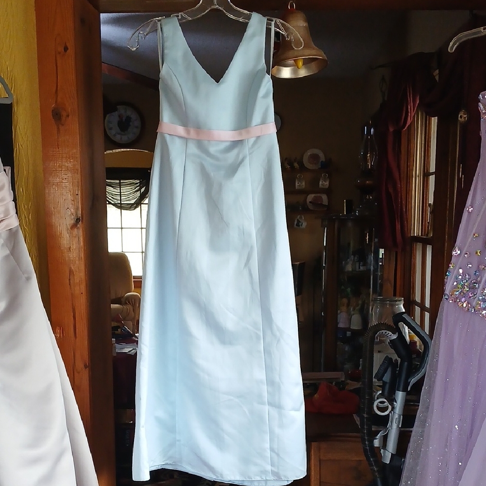 Chic Sleeveless Light Blue Maxi Dress